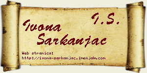 Ivona Sarkanjac vizit kartica